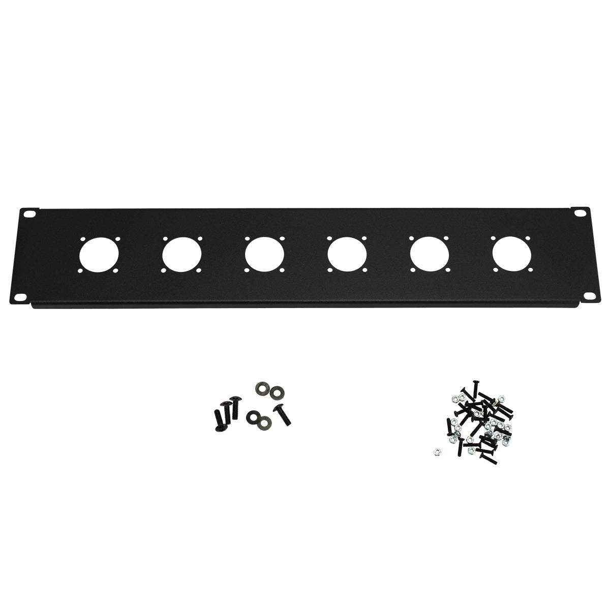 2U Rack Metal Blanking Panel w/ 6 Round Holes for 19in Server Racks and Cabinets