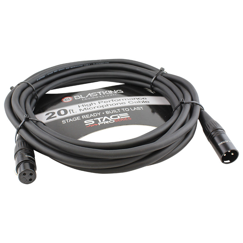 XLR Male to XLR Female 20 Ft. Microphone Cable