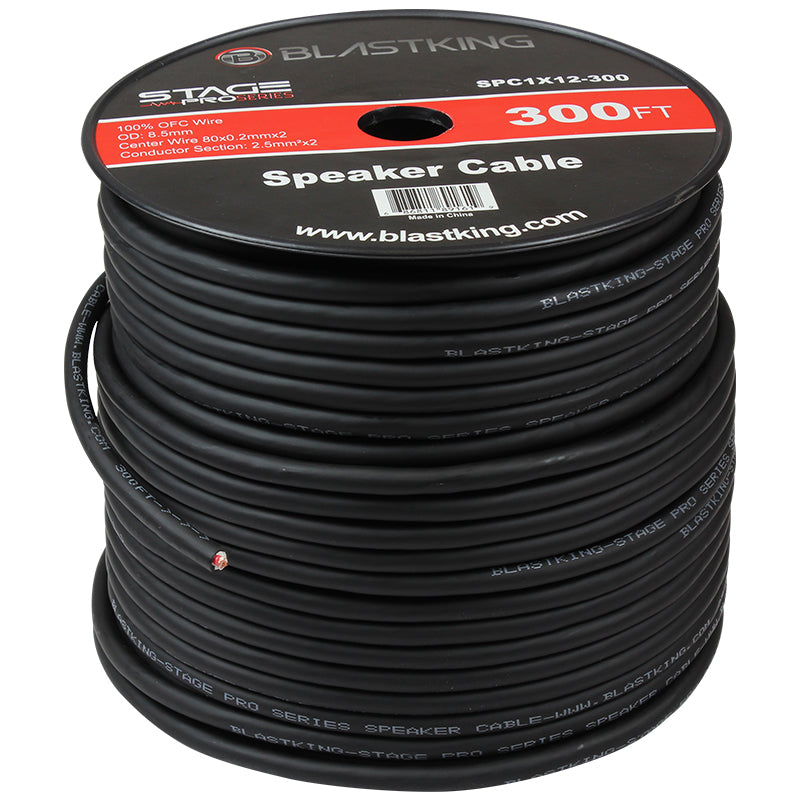 Blastking SPC1X12-300 12 AWG 2-Conductor Speaker Cable 300 Ft