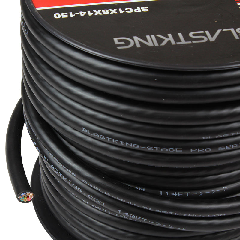 Blastking SPC1X8X14-150 14 AWG 8-Conductor Speaker Cable 150 Ft