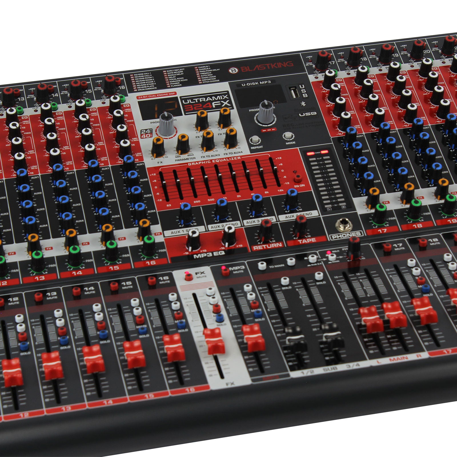 Blastking ULTRAMIX-324FX 32 Channel Analog Stereo Mixing Console