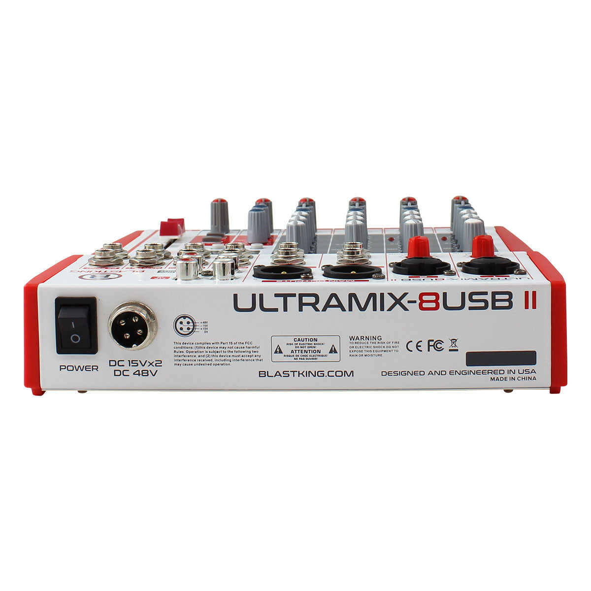 Blastking ULTRAMIX-8USBII 8 Channel Analog Stereo Mixing Console