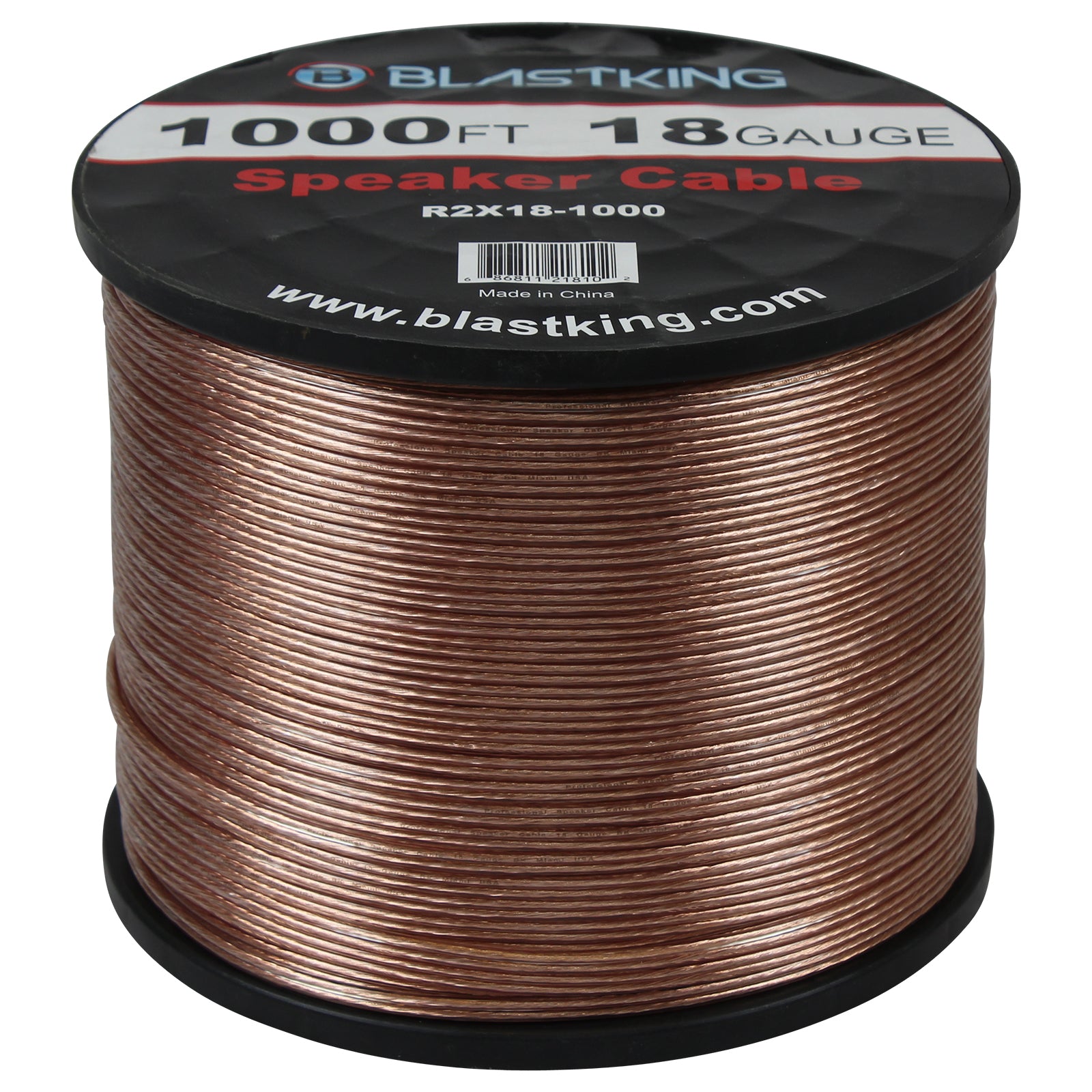 Blastking R2X18-1000 18 AWG 2-Conductor Speaker Cable 1000 Ft