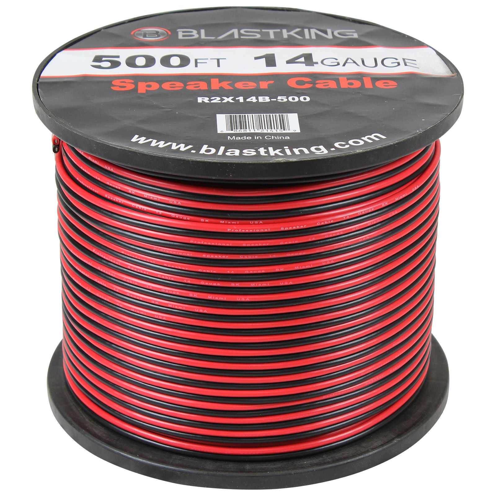 Blastking R2X14B-500 14 AWG 2-Conductor Speaker Cable 500 Ft