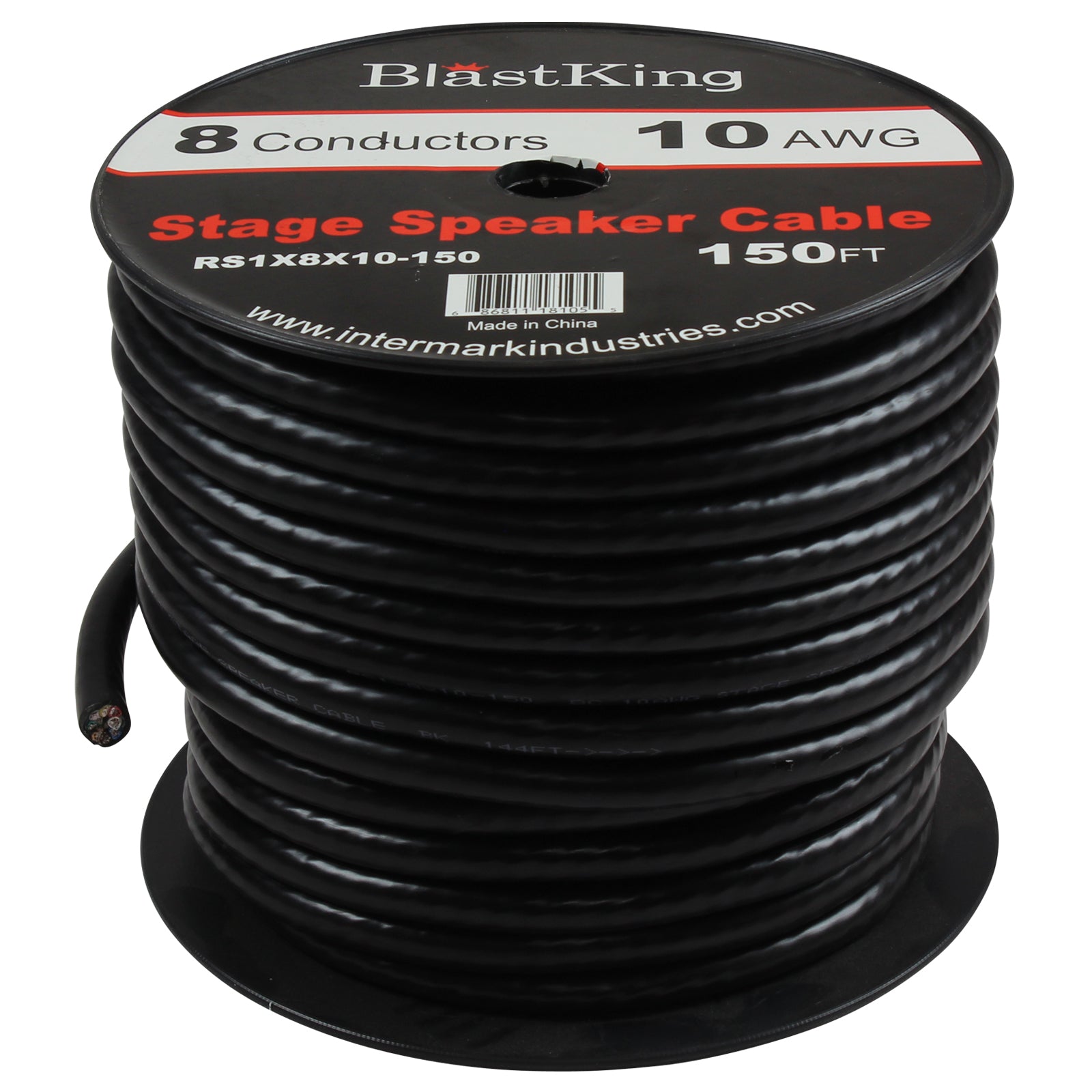 Blastking RS1X8X10-150 10 AWG 8-Conductor Speaker Cable 150 Ft