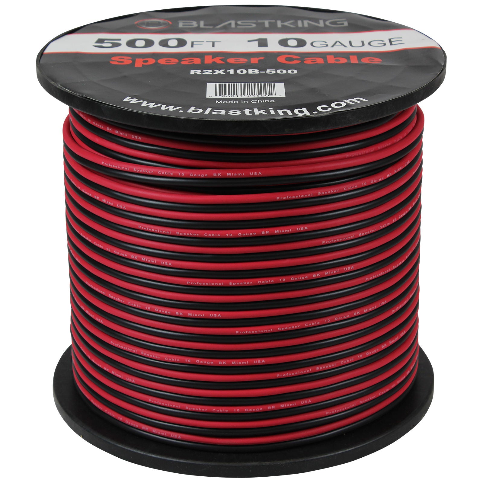 Blastking R2x10B-500 10 AWG 2-Conductor Speaker Cable 500 Ft